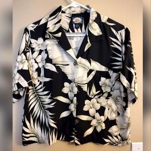 Tommy Bahama Hawaiian Camp Shirt Aloha Hibiscus Flowers Floral - Size S